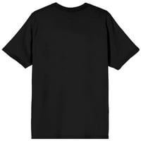 Muška crna majica s okruglim vratom s kratkim rukavima od $ 3 inča
