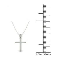 1 10CT TDW dijamantska križna ogrlica s sterling srebrom