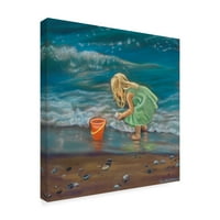 Zaštitni znak likovne umjetnosti blago na Plaži, ulje na platnu Tricia Raillie-Matej