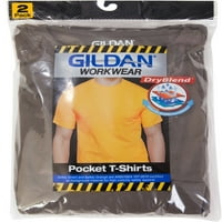 Gildan muška radna odjeća džepna majica s kratkim rukavima, 2-pack