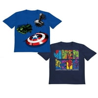 Marvel Boys Grafičke majice s kratkim rukavima s 2 paketa, veličine 4-18