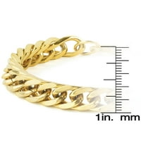 Obalni nakit zlatna narukvica od lanca od nehrđajućeg čelika s graničnom vezom