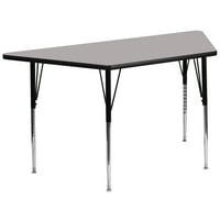 Laminatni radni stol od 29 57 trapezoidno siva-standardne noge podesive po visini