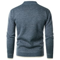 Veliki i visoki muški zimski džemperi rasprodaja novi casual svakodnevni pulover jednobojni Muški pleteni džemper s visokim vratom