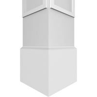 Ekena Millwork 12 W 9'H Obrtsman klasični kvadrat koji nije kočnica umjetnosti i zanata Fretwork Stupac W Standard Capital & Standard
