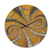 DesignArt 'Antique stil Time Spirali I' Moderni drveni zidni sat