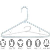 Međunarodna vješalica bijela plastična cjevasta vješalica za odijela za vrhove ili hlače, pakiranje