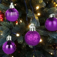 Božićno drvce kuglica u boji otporna na više stilova Galvanizacija sjajna maketa Mini scene Plastični dekor za božićne zabave viseća