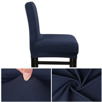 Prekrivači stolice za rastezljivu šipku za bočne stolice za bočne stolice pokriva tamnoplavi 2-pack