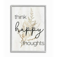 Stupell Industries misle da sretne misli citiraju minimalni dizajn čička uokvireni zidni umjetnički dizajn Daphne Polselli, 16 20