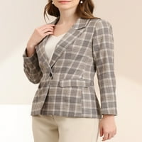 Jedinstvene ponude Juniori zarezani repel jedan gumb dužina kuka Houndstooth Blazer