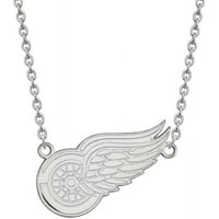 Logoart Karat Bijelo zlato NHL Detroit Red Wings Veliki privjesak s ogrlicom