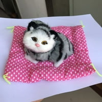 Realistična simulacija slatke mačke mačića sa zvukom plišane lutke igračka s prostirkom Za Spavanje Kućni dekor