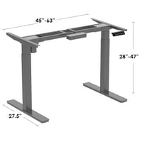 Advanp Electric Stand up stol, siva, ergonomska radna stanica za podešavanje visine