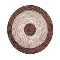 Najbolji trendovi zemlje 72 smeđi prugasti polipropilenski okrugli pleteni tepih za sve uzraste