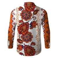 Muške jesensko-zimske Ležerne majice s printom dugih rukava modne majice bluze