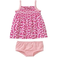 Pletena gornja haljina za novorođenčad za bebe djevojčice s cvjetajućim setom