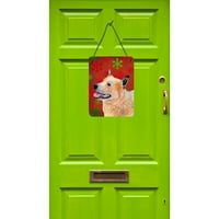 99317 Australski stočni pas crveno zelene snježne pahulje Božićni otisci obješeni na zid ili vrata