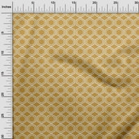 Jednobojna pamučna tkanina od Batista u senf žutoj boji, geometrijski pribor za prošivanje, tiskana tkanina za šivanje širine dvorišta