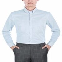 Muška haljina košulja Slim Fit Business Business Casual majice prugaste košulje za haljinu dugih rukava za muškarce