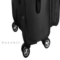 Zonebit kofer za prtljagu Stig16-001-crni lagana mekana mekana školjka s kotačima za vrtenje vodootpornog kovčega za žene i muškarce,
