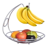 Zdjela za voće od kromirane žice i stalak za banane