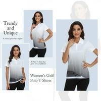 Ženske polo majice koje vlaže vlagu jednobojne majice za golf za žene opremljena odjeća za Golf Sportske teniske Ležerne majice u