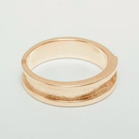 Muški prsten od kubičnog cirkonija od ružičastog zlata 18K britanske proizvodnje - opcije veličine-veličina 10,5
