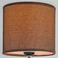 Američki umjetnički dekor američki dekor ostakljena keramička stolna svjetiljka s platnom nijansom - smeđa