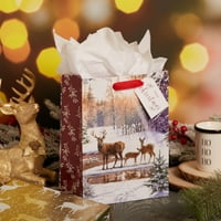 Poklon vrećica za vrijeme odmora, sretan Božić, jeleni, papir, multi-boja
