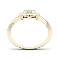 1 4CT TDW Diamond 10K žuti zlatni oblik kruške Klaster Halo obećanje prsten