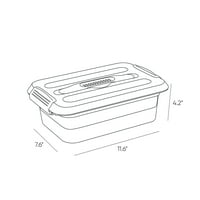 Olovka+zupčanik plastična kutija za odlaganje, 3. četvrtina, bijela, odrasla osoba