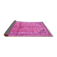Tradicionalni perzijski tepisi za unutarnje prostore okruglog presjeka ružičaste boje, 3' Okrugli