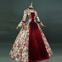 Rasprodaja Ženska haljina s mašnom Moda Plus veličina Vintage gotički dvorski kvadratni ovratnik krpica