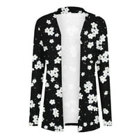 Rasprodaja ženskih kaputa, zimski kaputi za žene ženska modna kardigan jakna s dugim rukavima s cvjetnim printom