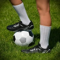 Muške nogometne cipele za tinejdžere i odrasle, veličina-7,5, crno - bijele