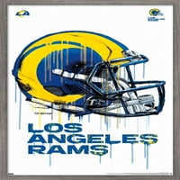 Los Angeles Rams-plakat na zidu kacige za kapanje, 22.375 34