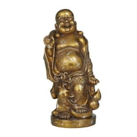 11 23 Brončani Polystone meditira Buddha skulptura s ugraviranim rezbarijama i detaljima o olakšanju