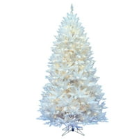 Svjetlucavo bijelo božićno drvce s osvjetljenjem dura mater s metalnim postoljem