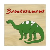 Zaštitni znak likovna umjetnost 'Brontosaurus Childrens Art' platno umjetnost Megan Meagher