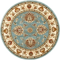 Dobro tkani bezvremenski abbasi orijentalni perzijski svijetloplavi 5'3 okrugli prostirka prostirka