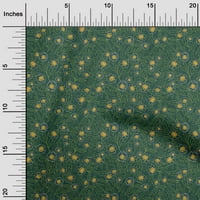 pamučni dres tirkizno Zelena Tkanina s lišćem i cvijećem za šivanje tiskane zanatske tkanine širine dvorišta
