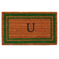 Tepih s monogramom na zelenom obrubu