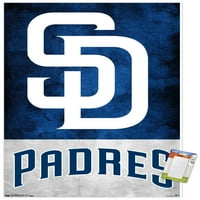 San Diego Padres - plakat za zid logotipa, 14.725 22.375