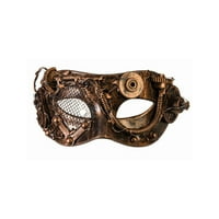 Halloween Steampunk maske s cijevima brončane