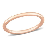 Jednostavni zaručnički prsten od ružičastog zlata od 10 karata za žene
