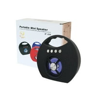 Prijenosni FM Radio Bluethooth zvučnik glazbeni uređaj sa svjetlima i ručka u crnoj boji