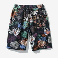 donje rublje za muškarce, Ležerne kratke hlače za plažu s cvjetnim printom, ljetni Havaji, brzo sušenje, Rastezljivo, sportski kroj,