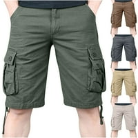 muške teretne kratke hlače za velike i visoke veličine-ljetne kratke hlače za plažu s džepovima širokog kroja, Plus veličine, pamučne