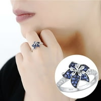prekrasan ženski zaručnički prsten s cvijetom nakit veličine 6-prekrasan nakit za prstenje